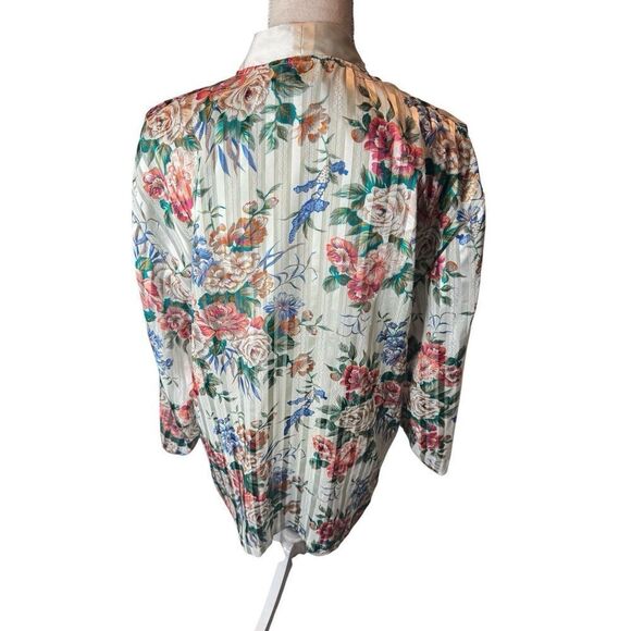 Vintage Victorias Secret Gold Label Strip Sleep Shirt Sz Small Button Down - Picture 3 of 4